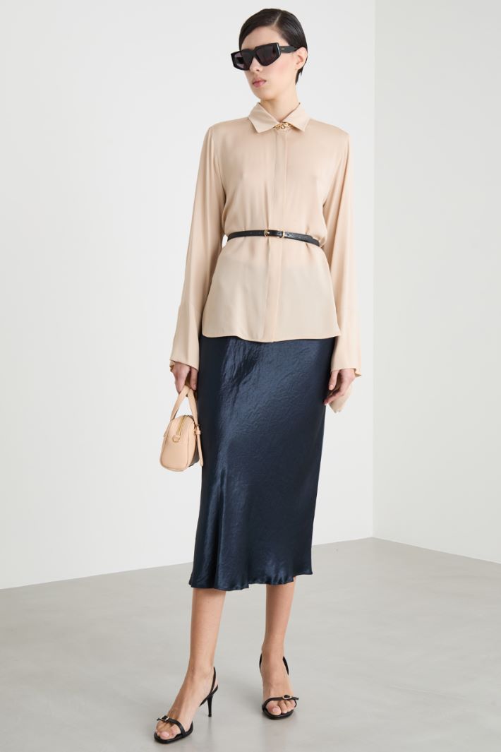 A-line satin skirt Intrend