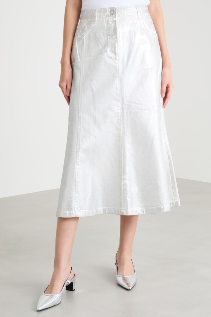 Laminated midi skirt Intrend - 2