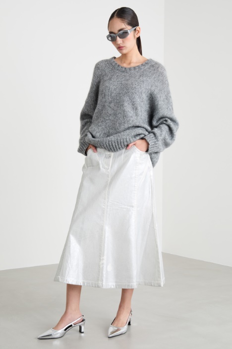 Laminated midi skirt Intrend