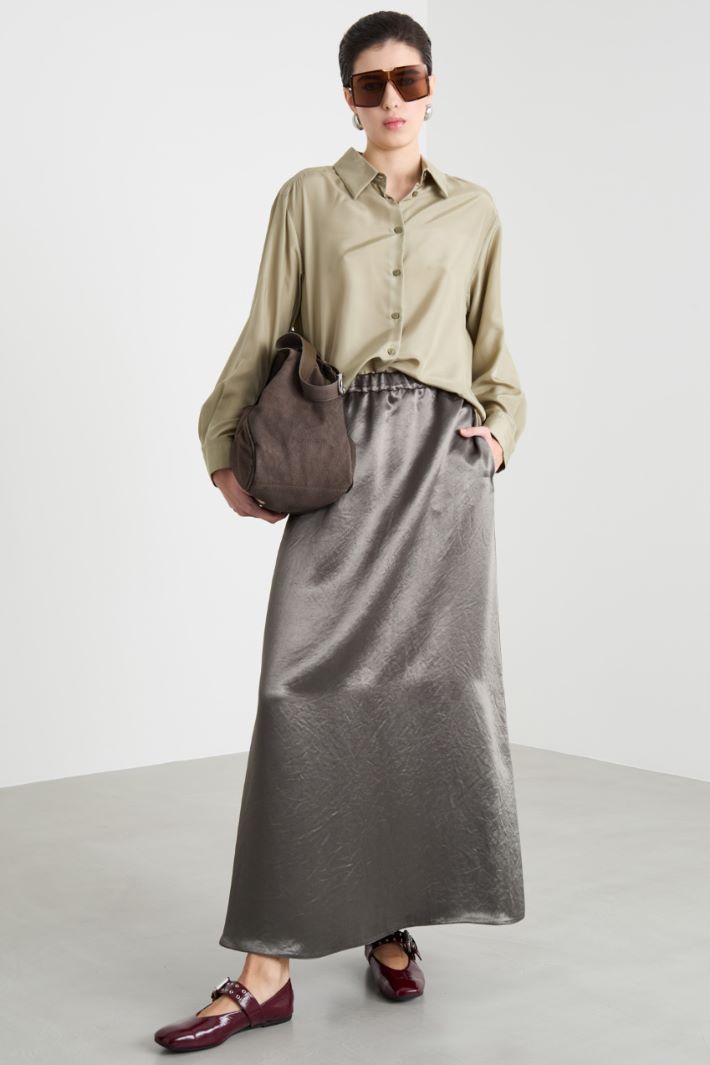 Satin maxi skirt Intrend