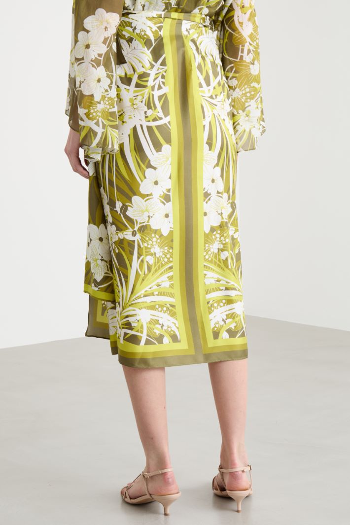 Printed Sarong Skirt Intrend - 4