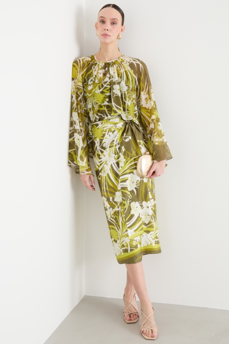 Printed Sarong Skirt Intrend