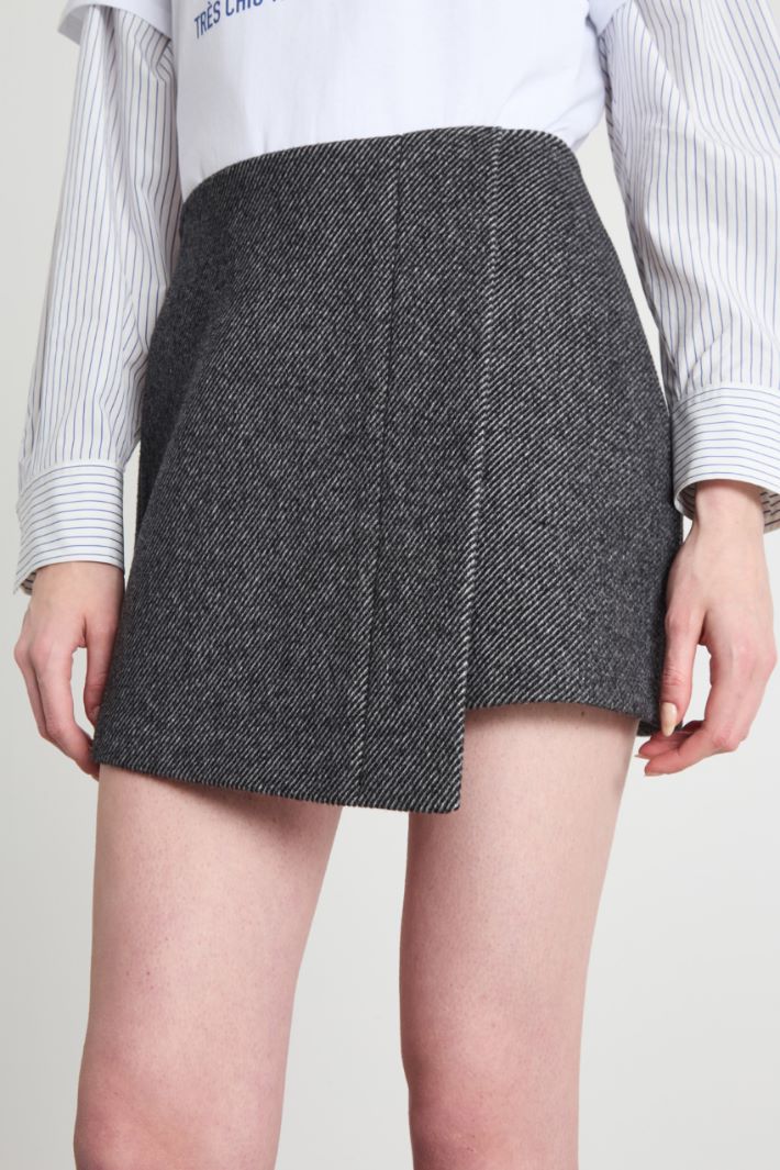 Mock-wrap miniskirt Intrend - 3