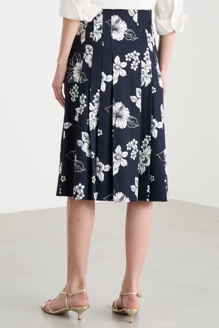 Printed Pleated Skirt Intrend - 4