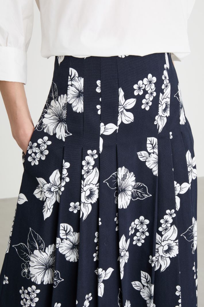 Printed Pleated Skirt Intrend - 3