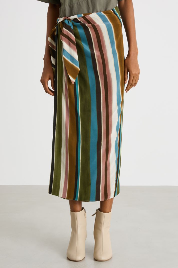 Panelled sarong skirt Intrend - 2