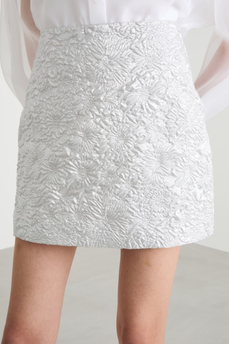 Gonna corta in jacquard