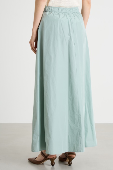 Falda evasé de tafetán