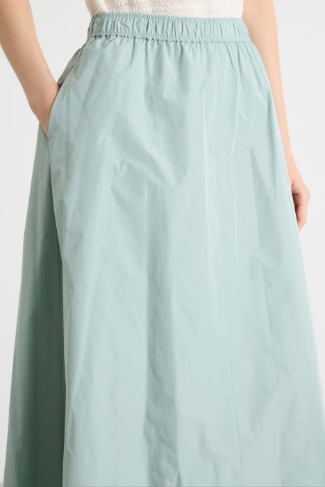 Falda evasé de tafetán