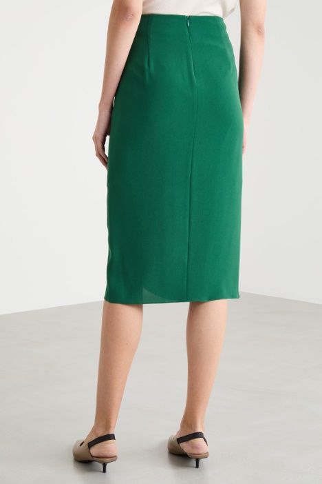 Gonna con maxi volant in cady