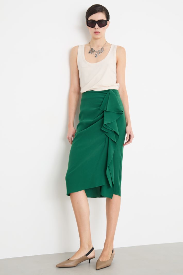 Cady skirt with maxi flounce Intrend