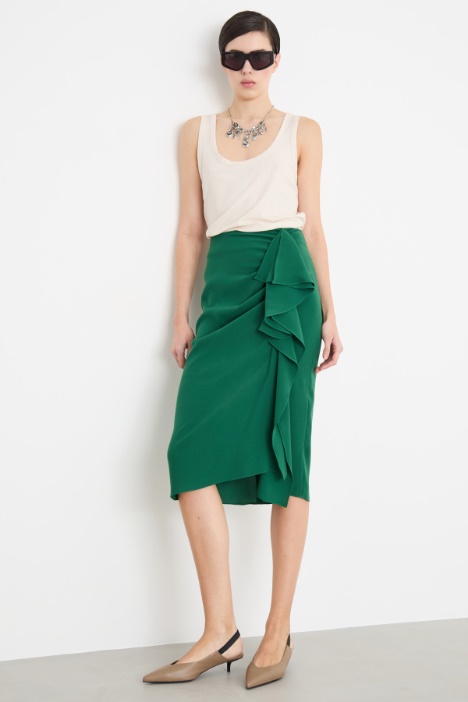 Cady skirt with maxi flounce Intrend