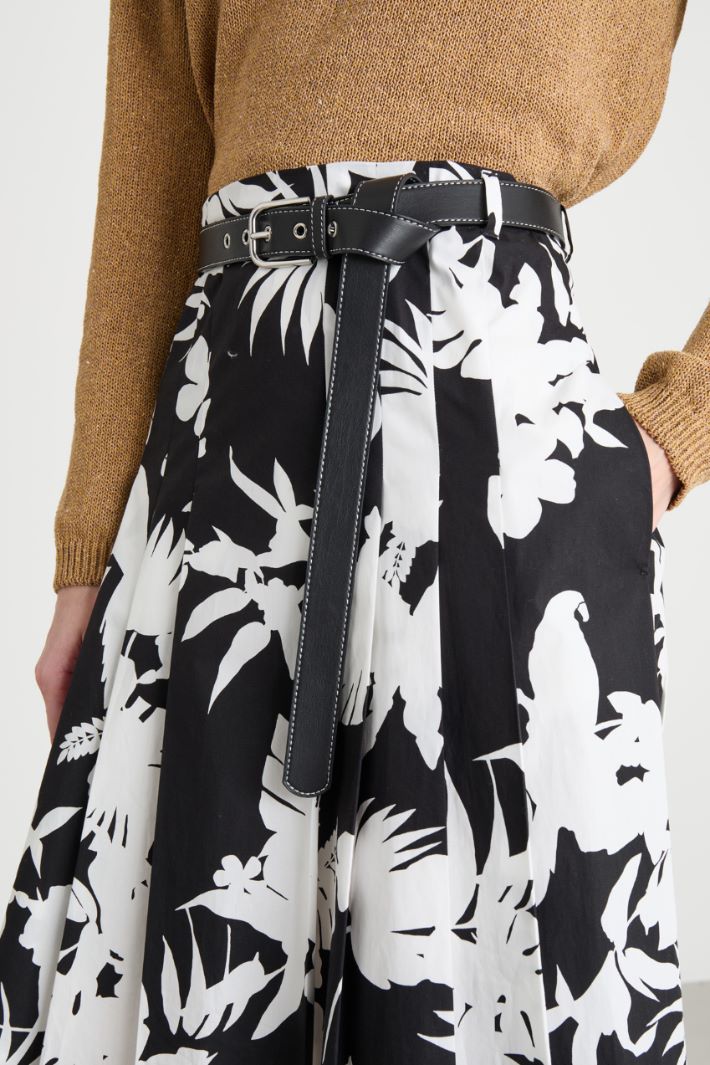 Pleated poplin skirt Intrend - 3