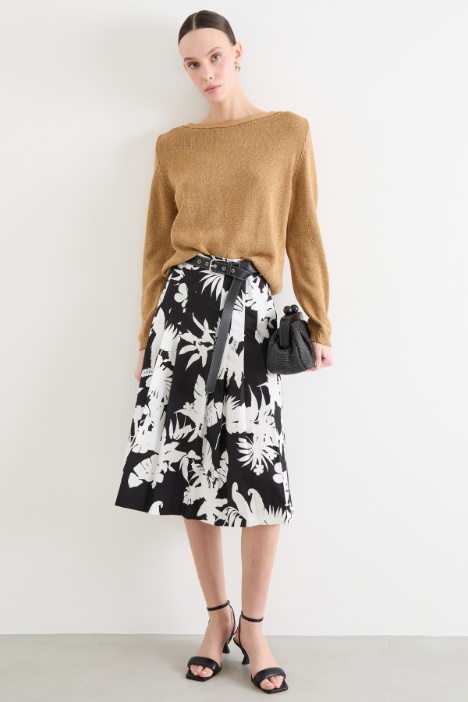 Pleated poplin skirt Intrend