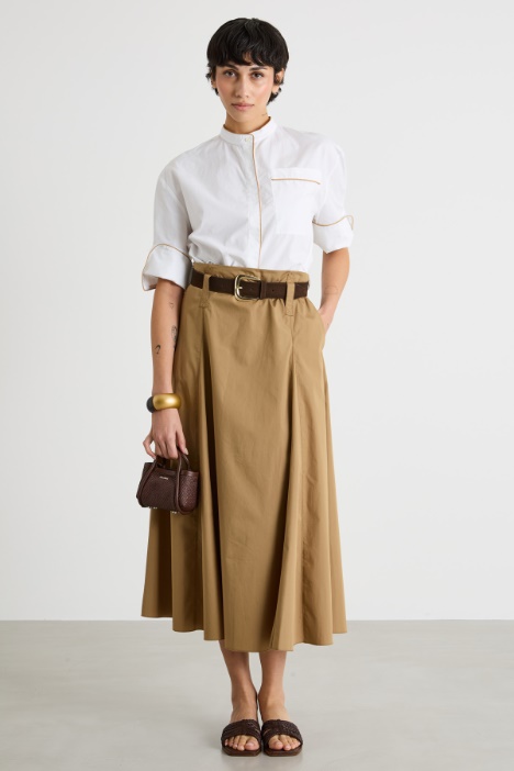 Poplin midi skirt Intrend