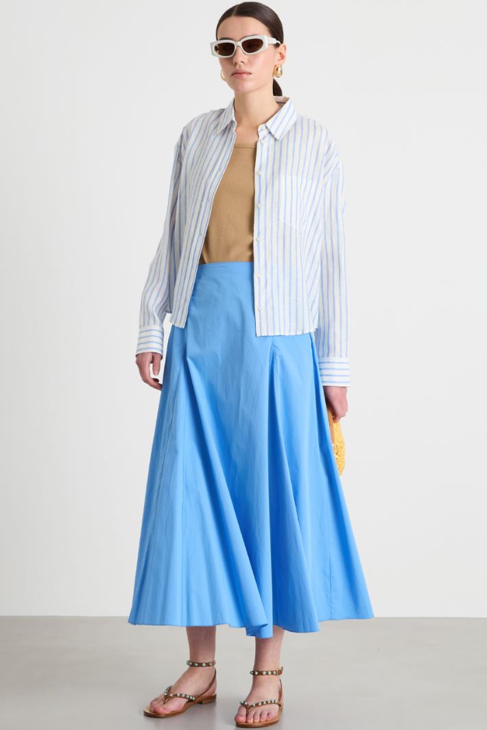 Poplin midi skirt Intrend