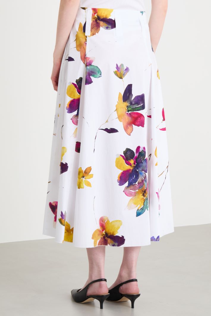 Poplin midi skirt Intrend - 4