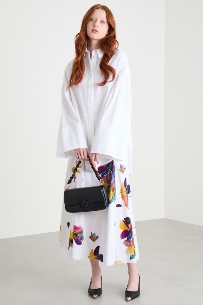 Poplin midi skirt Intrend