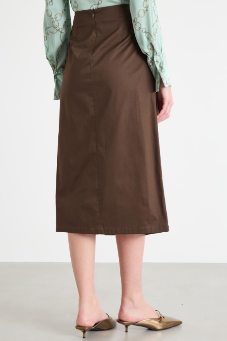 Gonna a tubino con drappeggio