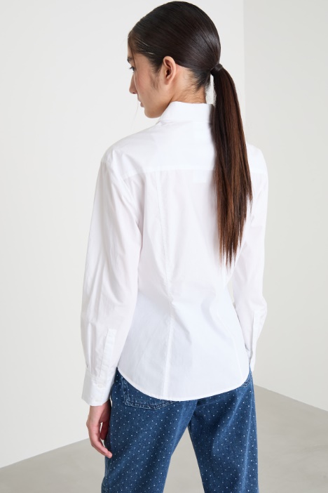 Camicia aderente in popeline