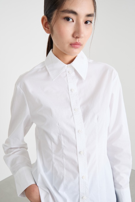 Camicia aderente in popeline