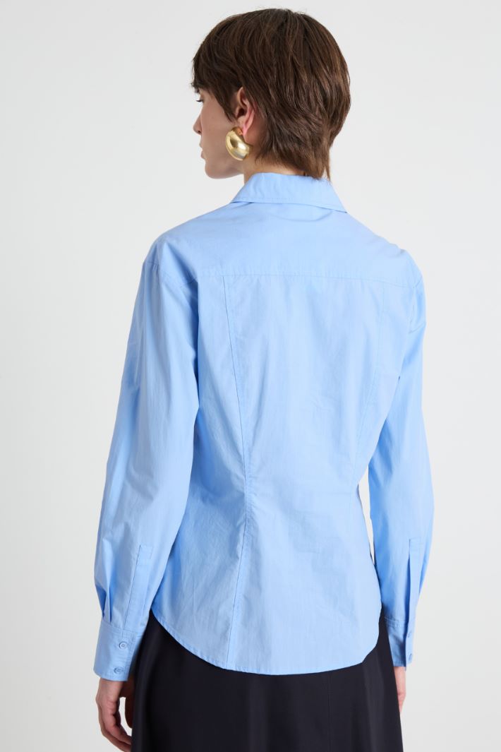 Slim-fit poplin shirt Intrend - 4