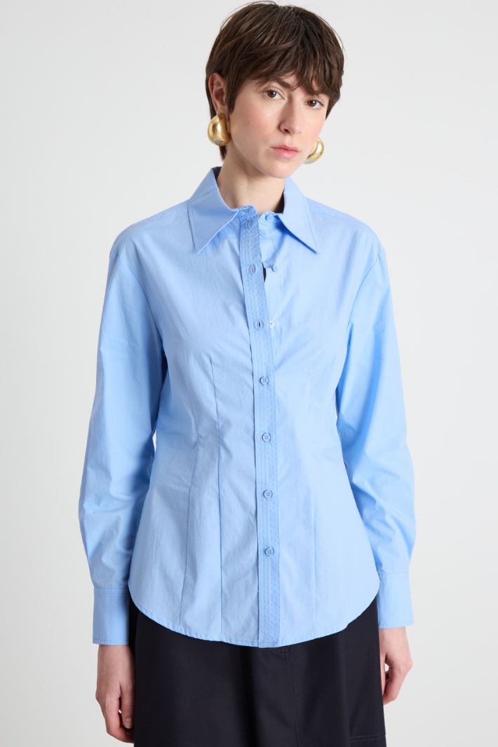 Slim-fit poplin shirt Intrend - 2
