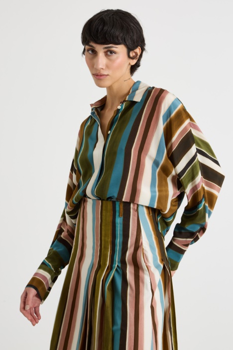 Printed crepe de chine blouse Intrend