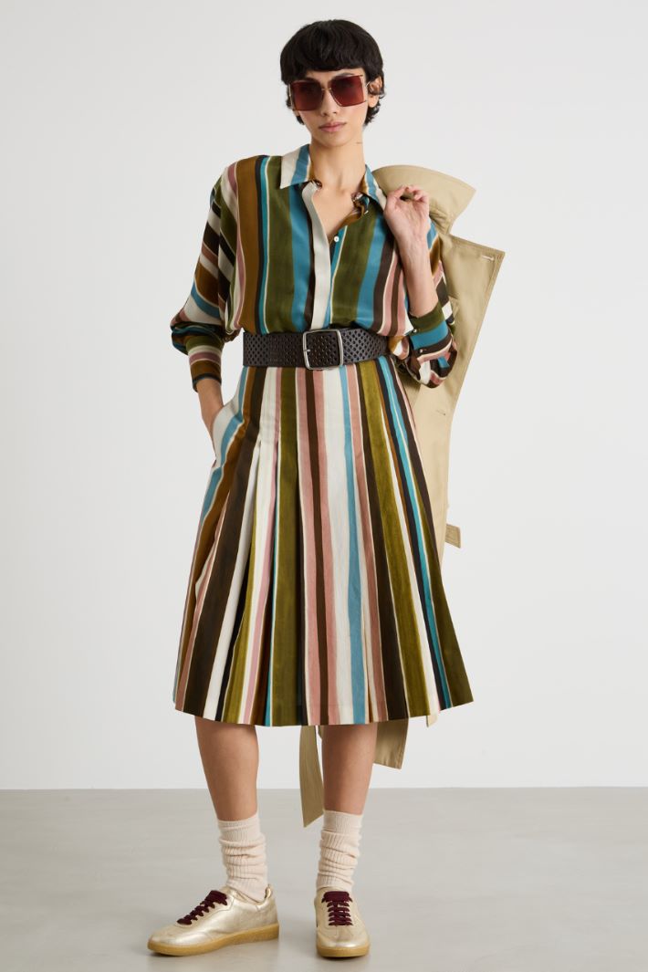 Printed crepe de chine blouse Intrend