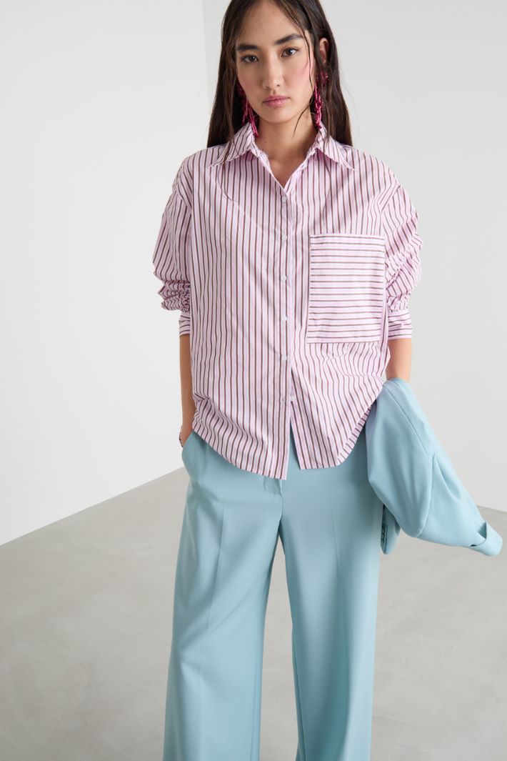 Oversized taffeta shirt Intrend - 2
