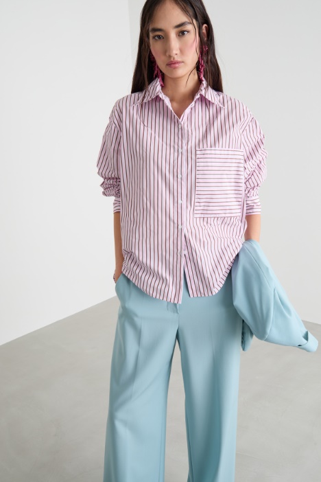 Oversized taffeta shirt Intrend
