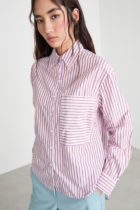 Camisa oversize de tafetán
