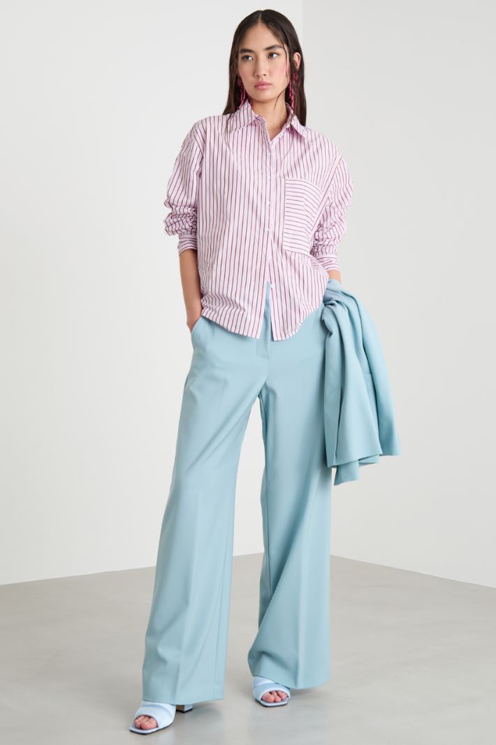 Oversized taffeta shirt Intrend