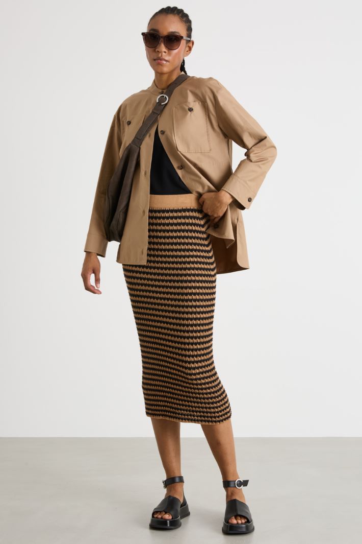 Oversized taffeta shirt Intrend