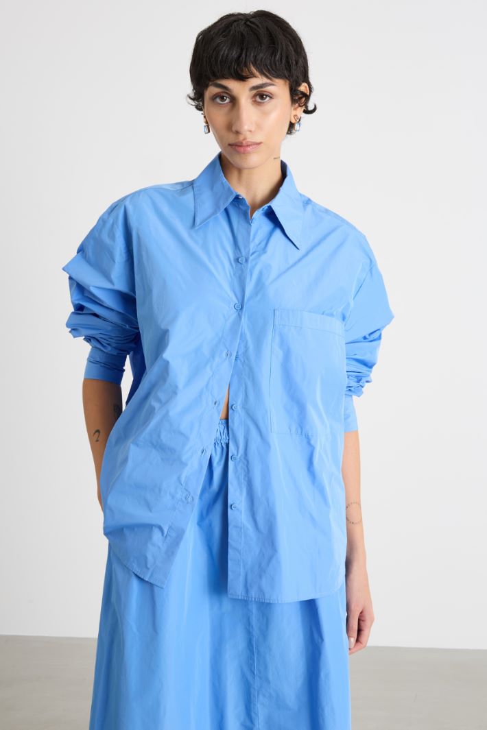 Oversized taffeta shirt Intrend - 2