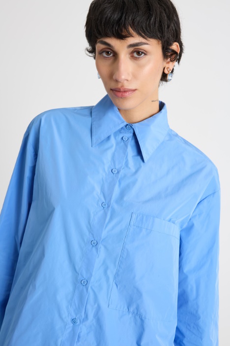Camicia oversize in taffettà