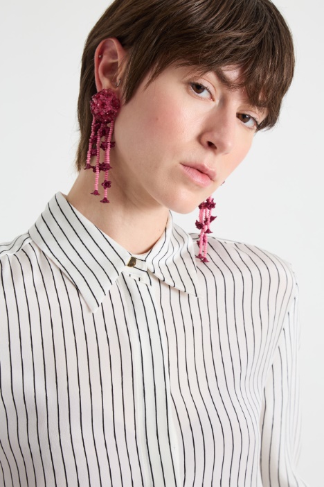 Blusa in crepe con spacchetti