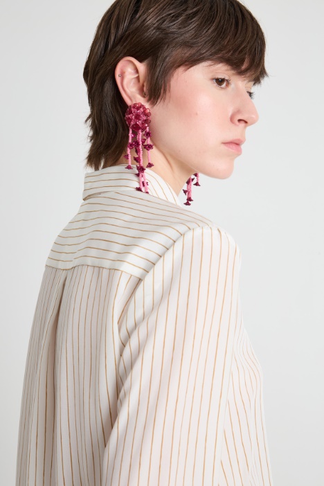 Blusa in crepe con spacchetti