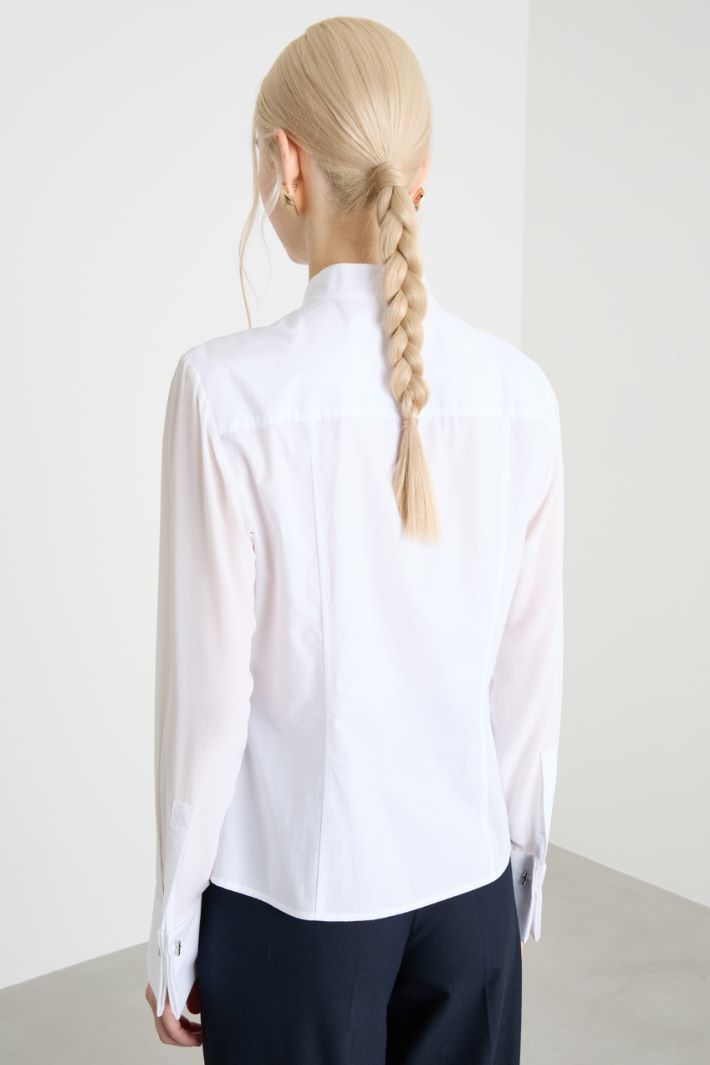 Cotton and silk poplin shirt Intrend - 4