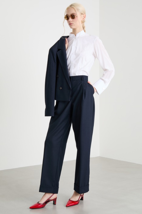 Cotton and silk poplin shirt Intrend