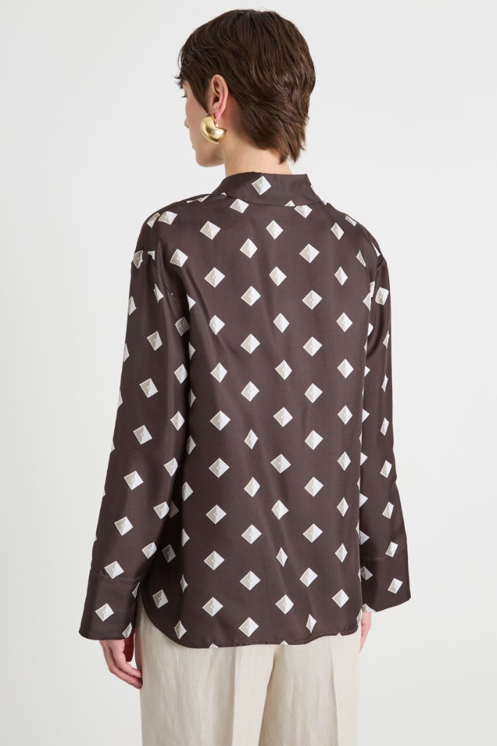 Printed twill blouse Intrend - 4