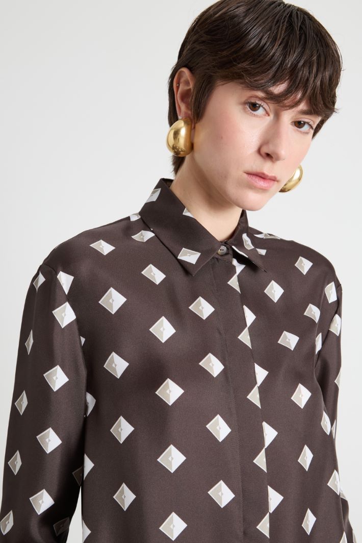 Printed twill blouse Intrend - 3