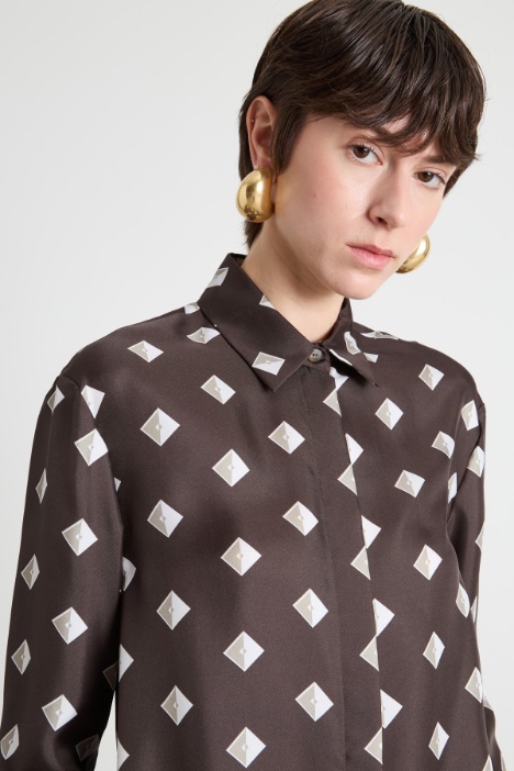 Blusa de twill estampado