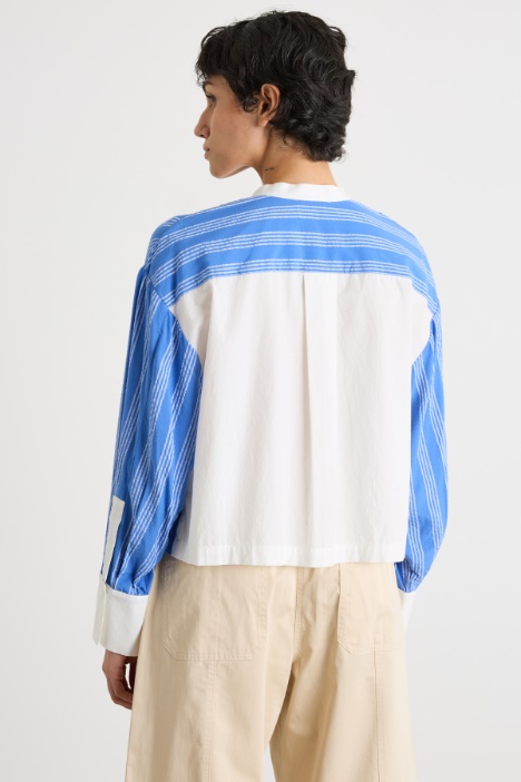 Camicia crop in popeline