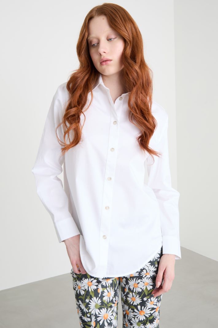 Stretch poplin shirt Intrend - 2