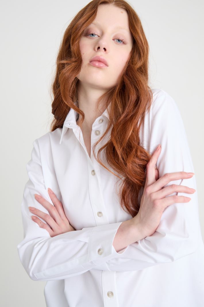 Stretch poplin shirt Intrend - 3