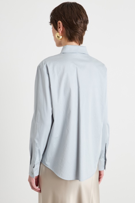 Camicia in popeline stretch