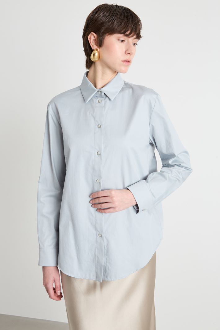 Stretch poplin shirt Intrend - 2