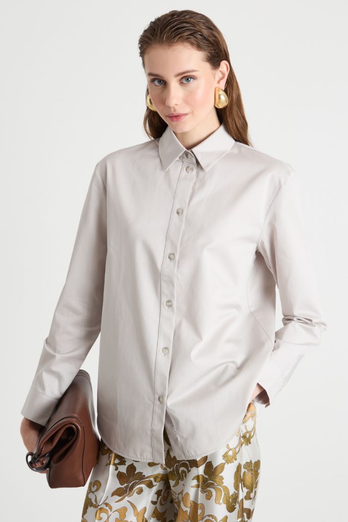 Stretch poplin shirt Intrend - 2