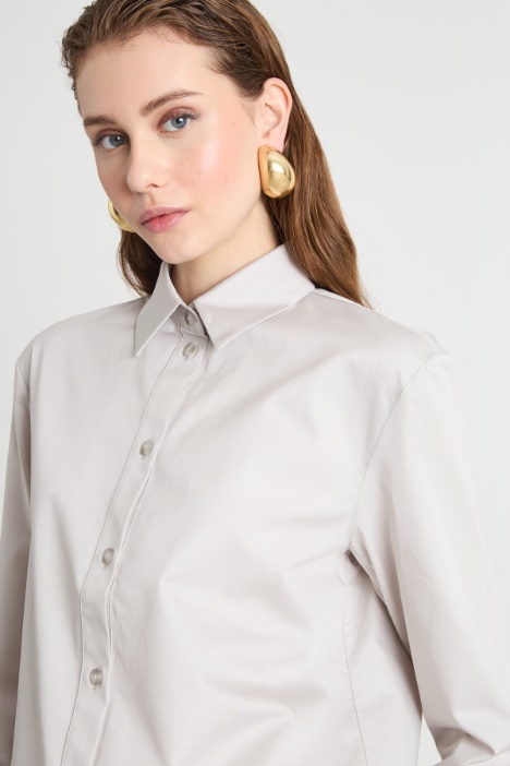 Camicia in popeline stretch